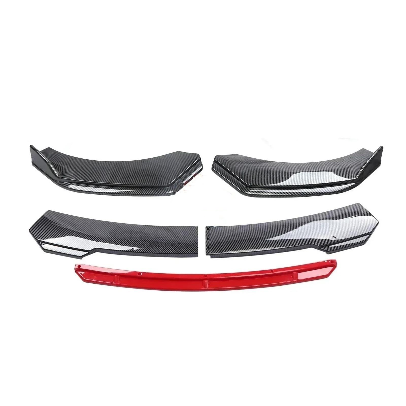 Frontstoßstange Lip Für Panamera 970 971 2009-2022 Auto Front Körper Stoßstange Spolier Lippe Kinn Diffusor Splitter Air Dam Kit Protector Schutz Abdeckung Frontstoßstange Spoiler(Carbon Fiber Red) von Mtuqvma