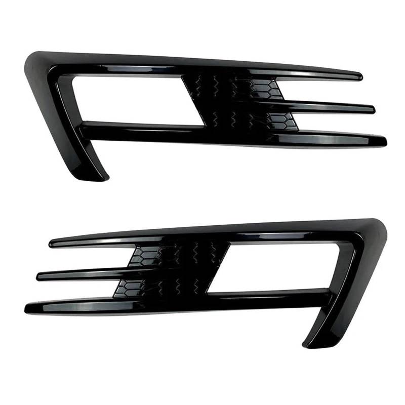 Frontstoßstange Lip Für VW Für Golf 7 2013-2016 Frontstoßstange Nebelscheinwerfer Kühlergrill Abdeckung Verkleidung 2Stk Carbon Look Glanz Schwarz Zubehör Dekoration Frontstoßstange Spoiler(Carbon Loo von Mtuqvma