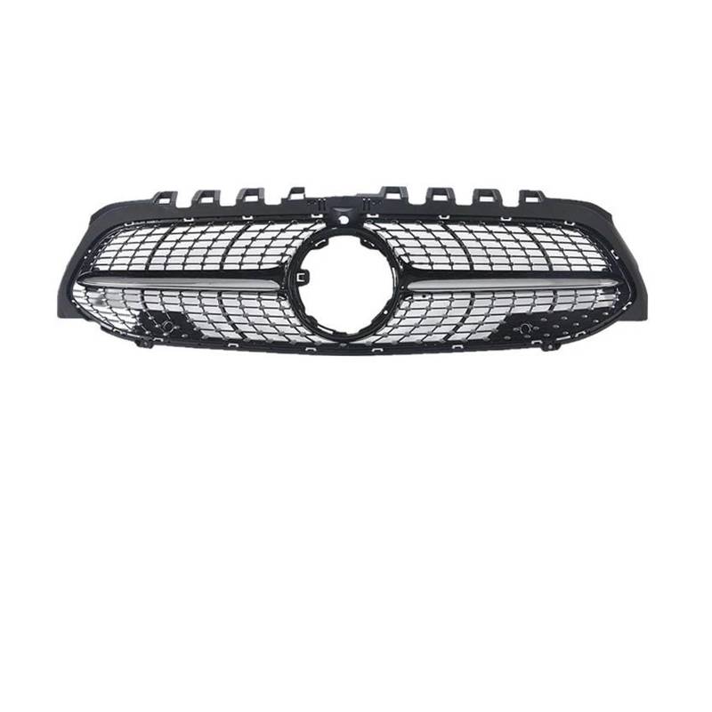 Frontstoßstange Lip Für W177 Für Benz A 2019-2022 A250 A200 A180 A220 A45 Kühlergrill Racing Stoßstangengrill Diamant Styling Zubehör Ersetzen Frontstoßstange Spoiler(Diamond Black) von Mtuqvma