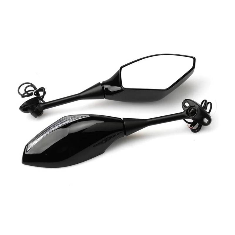 Motorrad Außenspiegel Motorrad Blinker Rückspiegel Sport Bike Spiegel Für CBR 600 900 1000 Für RR Für CBR300R Für CBR500R Für CBR250R Lenker Endspiegel(Gloss black) von Mtuqvma