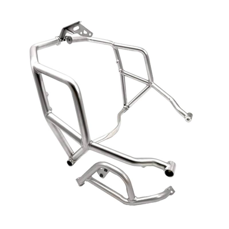 Motorrad Sturzbügel Für Ducati Für Wüste Für X 2022 2023 Motorrad Motor Stoßstange Körper Schutz Bar Teile Crash Bar Motorschutz(One Set Silver) von Mtuqvma