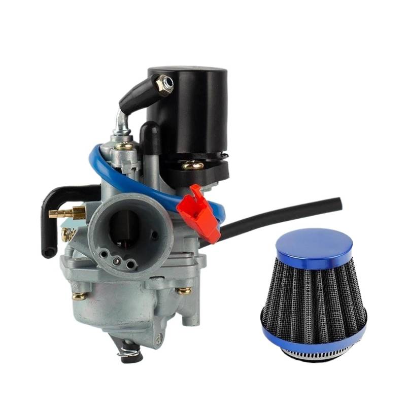 Motorradvergaser Für Jog50 50cc Für JOG90 Für PZ19J 19mm 2 Takt 1E40QMB Motorrad Roller Vergaser Mit Luftfilter Vergaser Motorrad-Vergaser(Jog Set Blue) von Mtuqvma