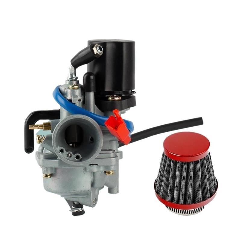 Motorradvergaser Für Jog50 50cc Für JOG90 Für PZ19J 19mm 2 Takt 1E40QMB Motorrad Roller Vergaser Mit Luftfilter Vergaser Motorrad-Vergaser(Jog Set red) von Mtuqvma