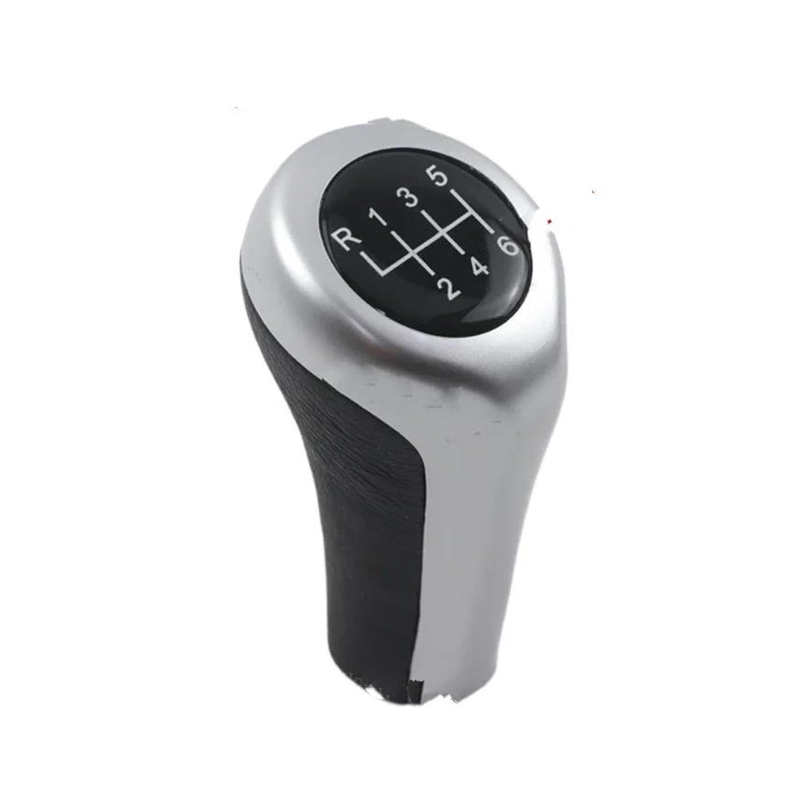 Schaltknauf Knauf Für E90 E91 E92 E93 E30 E36 E46 F30 E60 E61 E34 Z4 E85 E86 X5 E53 X6 Automatische Übertragung Getriebe Shift-Shifter Schaltknauf Auto Schalthebel(Silver 6-Speed) von Mtuqvma