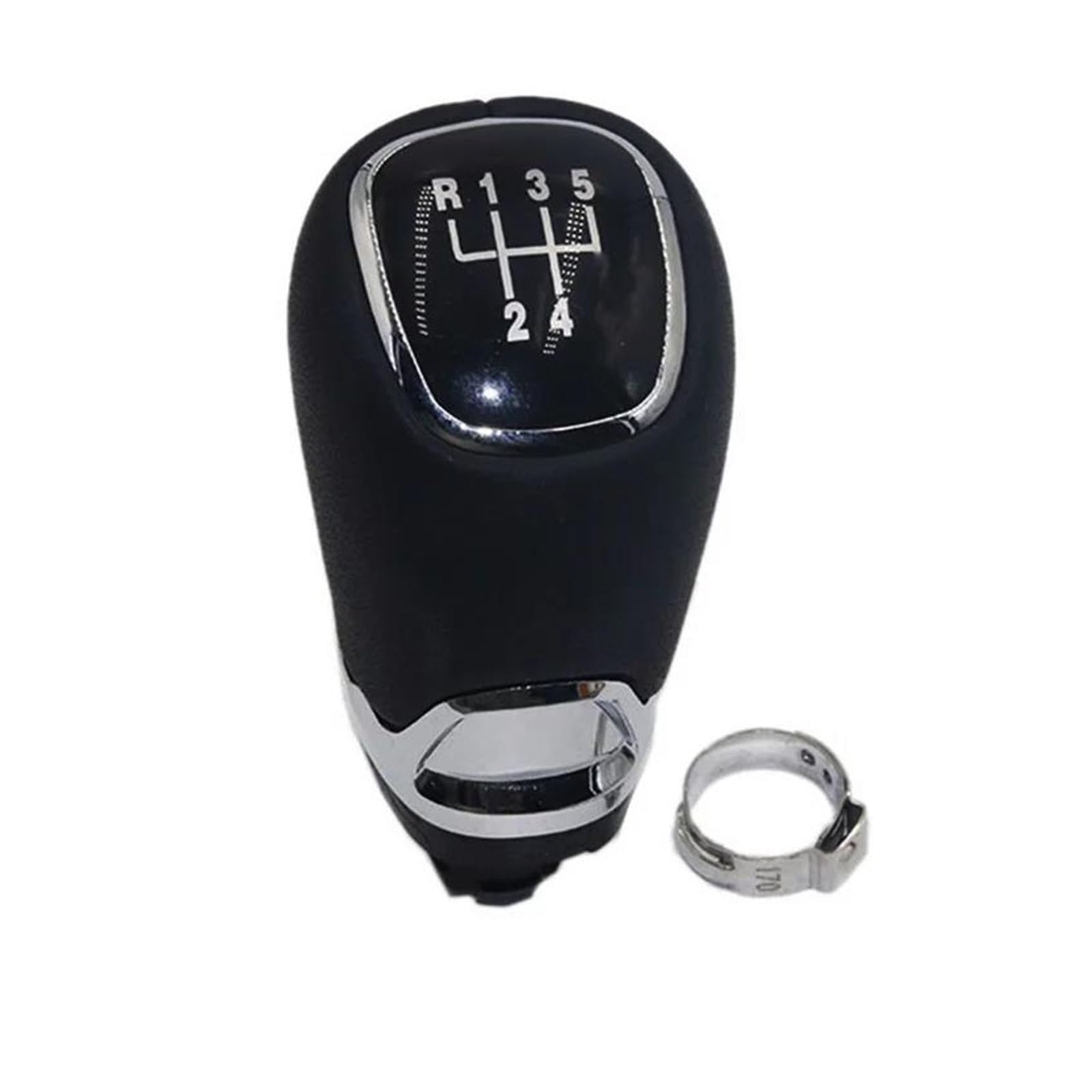 Schaltknauf Knauf Für Sitz Für Ibiza 1996 1997 1998 1999 2000 2001 Autozubehör Chrom & Leder Auto Shift Schaltknauf Hebel Gaitor Kofferraumabdeckung Auto Schalthebel(Gear knob) von Mtuqvma