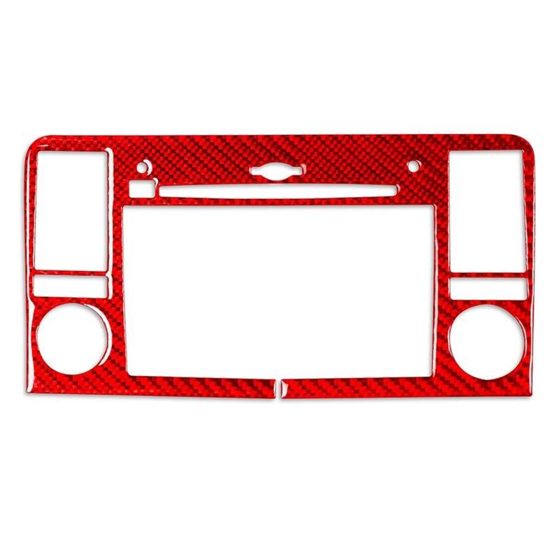 Schalttafelabdeckung Trims Für Benz M-klasse W164 2005-2011 Carbon Fiber Radio Navigation Panel Trim Abdeckung Dekoration Aufkleber Panel Schutz Rahmen Trim Aufkleber(Red B) von Mtuqvma