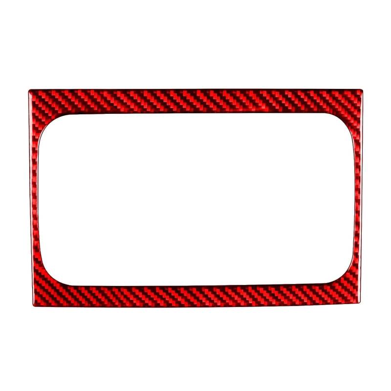 Schalttafelabdeckung Trims Für Chevrolet Für Silverado 1500 Für GMC Für Sierra 1500 14-18 Carbon Fiber USB Port Lagerung Box Tasse Halter Panel Anzüge Panel Schutz Rahmen Trim Aufkleber(Red1) von Mtuqvma