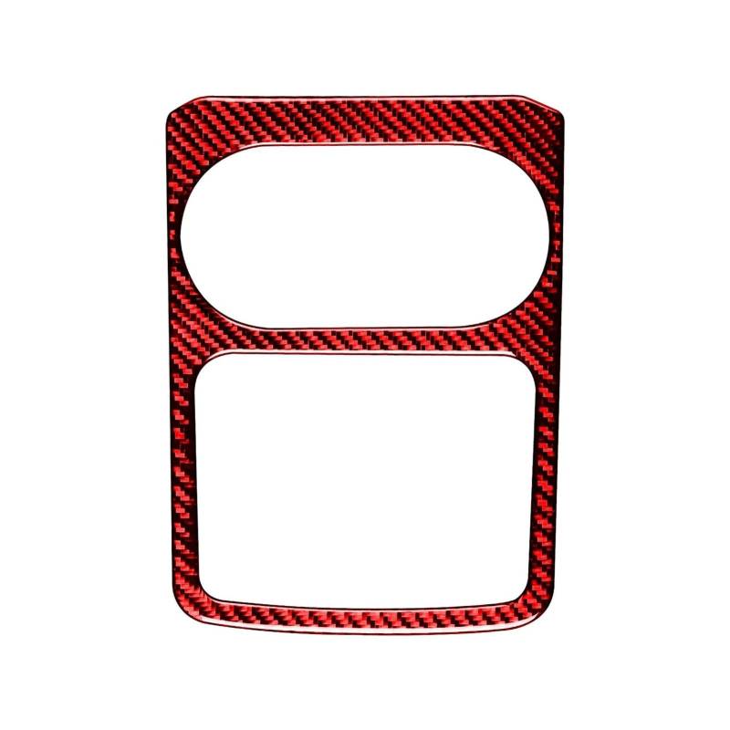 Schalttafelabdeckung Trims Für Subaru Für Forester 2008-2012 Heck-Wasserbecherrahmen Dekorationsabdeckung Zieraufkleber Autoinnenausstattung Panel Schutz Rahmen Trim Aufkleber(Carbon Fiber Red) von Mtuqvma