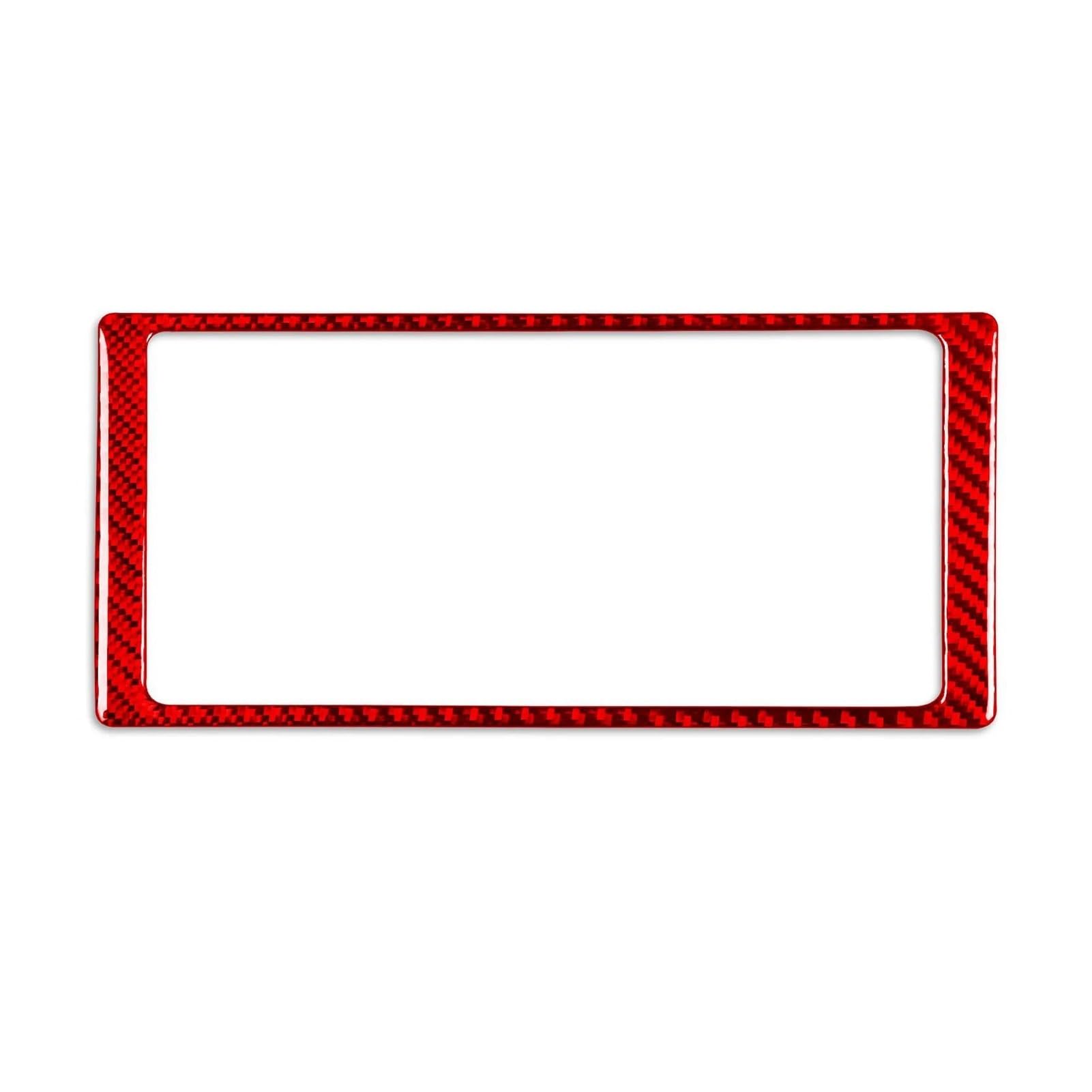 Schalttafelabdeckung Trims Für X5 E53 2000-2006 Carbon Faser Aufkleber Radio CD Bedienfeld Anzug Dekorative Streifen Panel Schutz Rahmen Trim Aufkleber(Outer Frame Red) von Mtuqvma