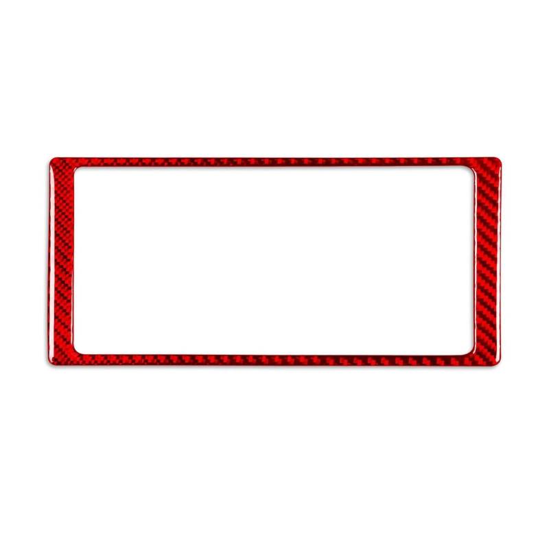 Schalttafelabdeckung Trims Für X5 E53 2000-2006 Carbon Faser Aufkleber Radio CD Bedienfeld Anzug Dekorative Streifen Panel Schutz Rahmen Trim Aufkleber(Outer Frame Red) von Mtuqvma