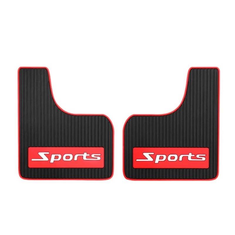 Schmutzfänger Für Auto SUV Off-Road Truck Universal Auto Kotflügel Vorne Hinten Räder Schmutzfänger PP Splash Fender Guards Kotflügel(2pcs Red) von Mtuqvma