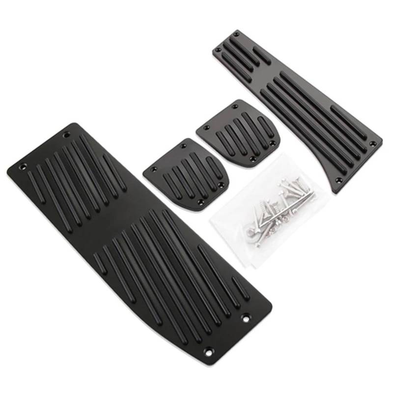 Silber/Schwarz Aluminium Legierung Auto Pedale Rest Für X1 Für M3 E30 E36 E39 E46 E87 E90 E91 E92 E93 Auto-Styling Zubehör Bremspedalabdeckung Bremse Fußplatten(Black MT) von Mtuqvma