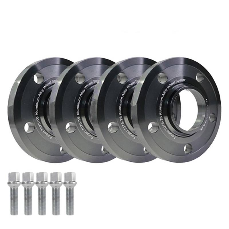 Spurverbreiterungen Für Benz 4 Stück 5x112 66.6 Hub Centric Schwarz T6-7075 Spurverbreiterung Mit Verlängerten Radschrauben 15/20 Mm Spurverbreiterung(4PCS 7075 15mm) von Mtuqvma