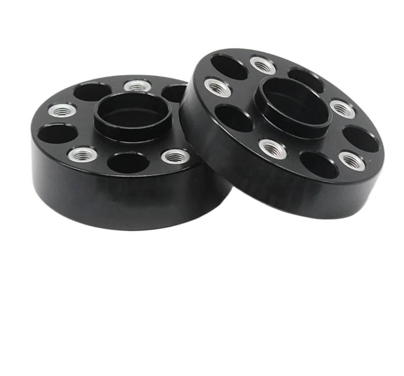 Spurverbreiterungen Für TT Für Q3 Für R8 Für A3 Für A6 2 Stück 20/25/30/35/40/50mm PCD 5x112 57,1mm Rad Spacer Adapter Spurverbreiterung(2PCD 20mm Black) von Mtuqvma