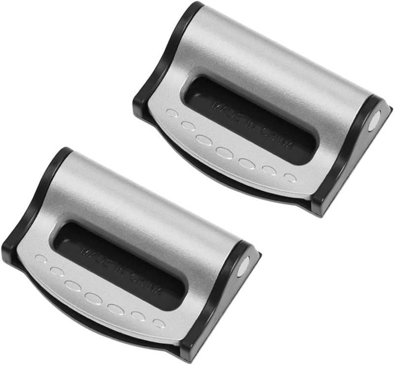 2PCS Auto Sicherheitsgurt Versteller, Auto Sicherheitsgurt Clip für Erwachsene &Kinder, Schulter Nackenschutz Gurt Versteller (Silber) von MuStone