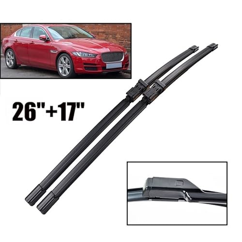 Scheibenwischer LHD Frontwischerblätter for Jaguar XE 2015 - 2019 Windschutzscheibe Windschutzscheibe Frontscheibe 26 "+ 17" von Muarted