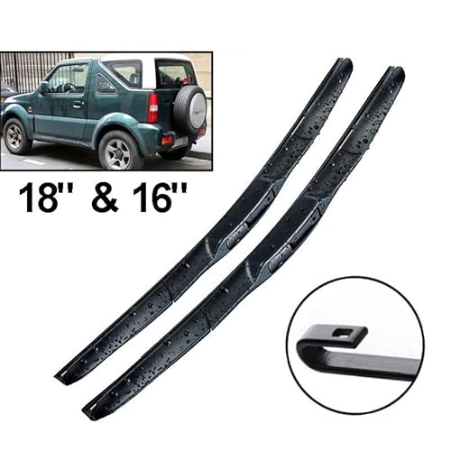 Scheibenwischer LHD Frontwischerblätter for Suzuki Jimny 1998-2007 Windschutzscheibe Windschutzscheibe Frontscheibe 18 "+ 16" von Muarted