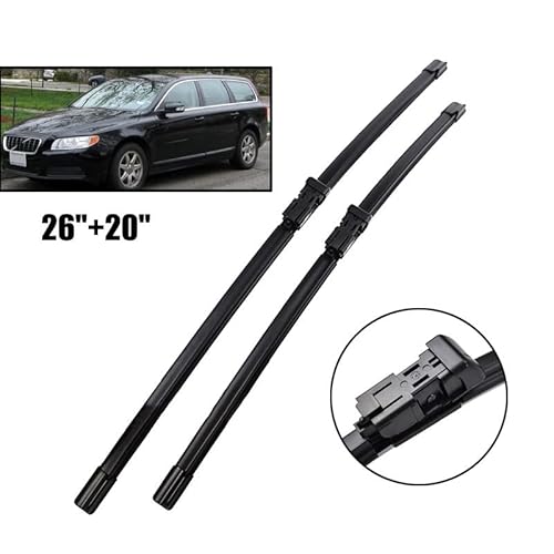 Scheibenwischer LHD Frontwischerblätter for Volvo V70 MK3 2008-2016 Windschutzscheibe Windschutzscheibe Frontscheibe 26 '' + 20 '' von Muarted