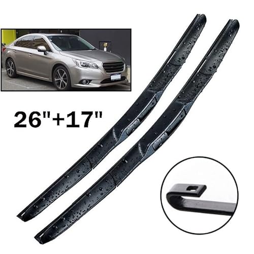 Muarted Scheibenwischer vorne Wischerblätter for Subaru Legacy BN BS 2015-2019 Windschutzscheibe Windschutzscheibe Frontscheibe 26 "+ 17" von Muarted