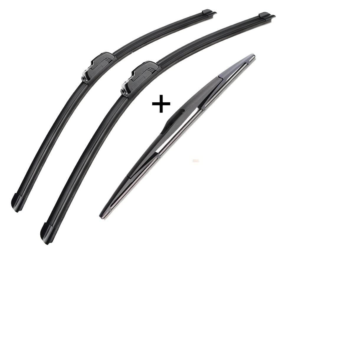 Vorne Hinten Wischerblätter Bürsten for Mitsubishi Lancer Hatchback Sportback 2008-2012 Cutter Zubehör J Hook 2009 2010 2011 von Muarted