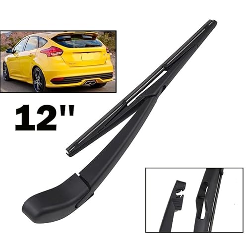 Wischer 12" Heckwischerblatt & Arm Set Kit for Ford Focus Hatchback MK 3 2011–2017 Windschutzscheibe Windschutzscheibe Heckklappe Fenster von Muarted