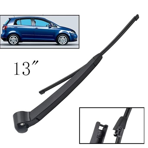 Wischer 13" Heckwischerblatt & Arm Set Kit for Golf Plus 5M1 2005 2006 2007 2008 Windschutzscheibe Windschutzscheibe Heckscheibe von Muarted