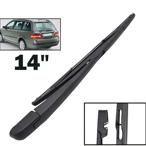 Wischer 14" Heckwischerblatt & Arm Set Kit for Fiat Stilo Wagon 2002–2007 Windschutzscheibe Windschutzscheibe Heckscheibe von Muarted