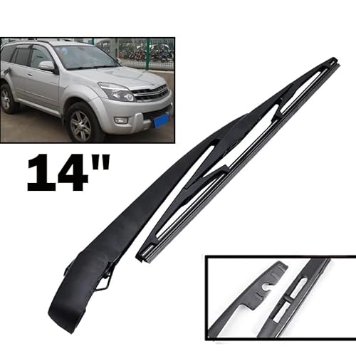 Wischer 14" Heckwischerblatt & Arm Set Kit for Great Wall Hover Haval H3 X240 H5 X200 Windschutzscheibe Windschutzscheibe Heckscheibe von Muarted