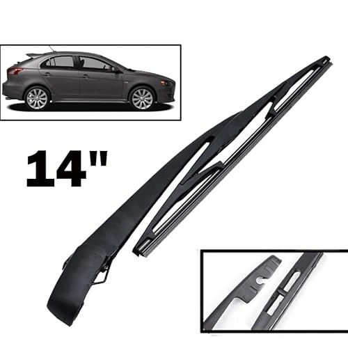 Wischer 14" Heckwischerblatt & Arm Set for Mitsubishi Lancer 2007–2014 Windschutzscheibe Windschutzscheibe Heckscheibe von Muarted