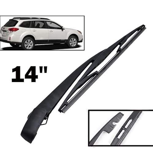 Wischer 14" Heckwischerblatt & Arm Set for Subaru Outback 2009–2015 Windschutzscheibe Windschutzscheibe Heckklappe Fenster von Muarted