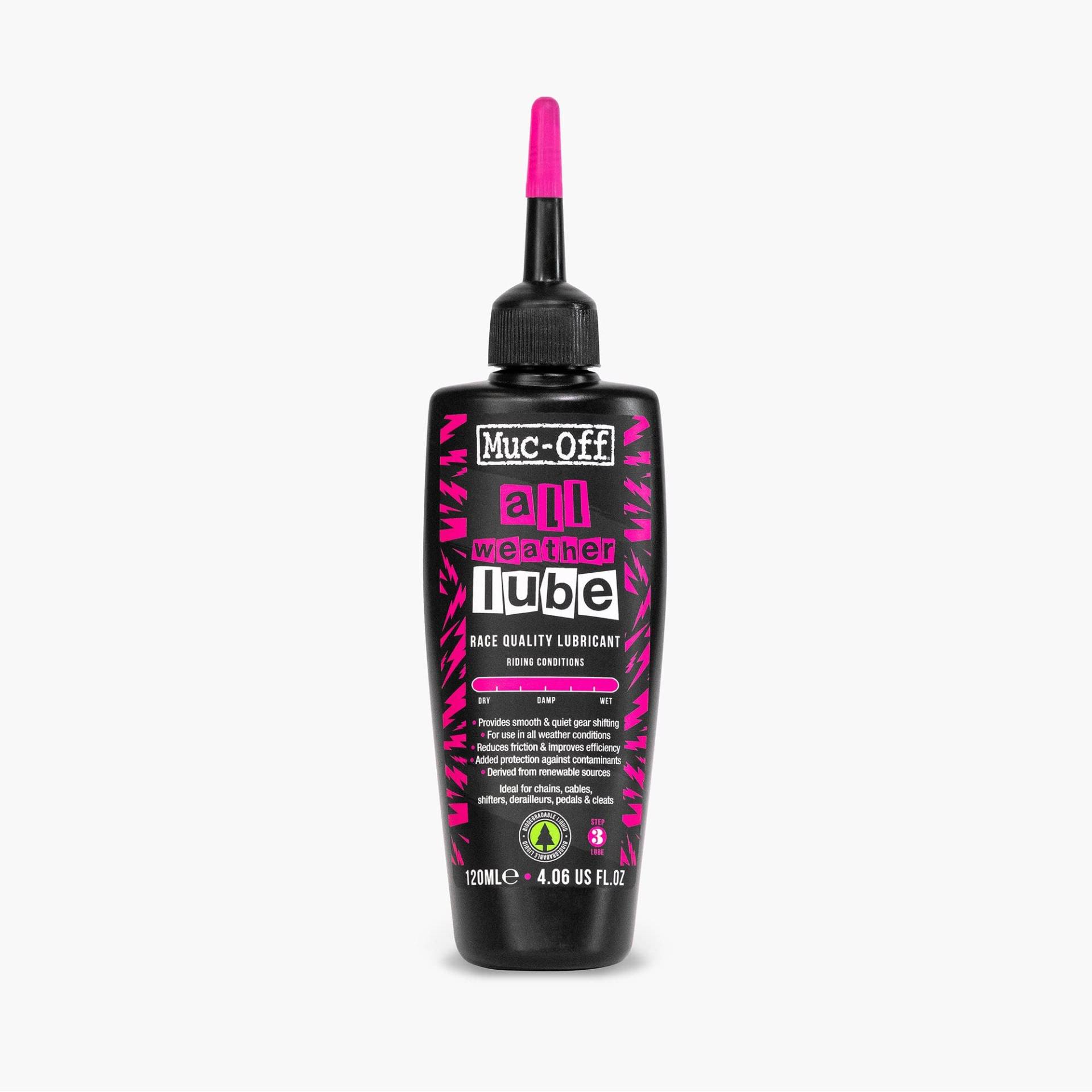 Muc-Off All-Weather Chain Lube Kettenschmiermittel, 120 ml, biologisch abbaubar, für alle Bedingungen formuliert, geeignet für alle Arten von Fahrrädern von Muc-Off