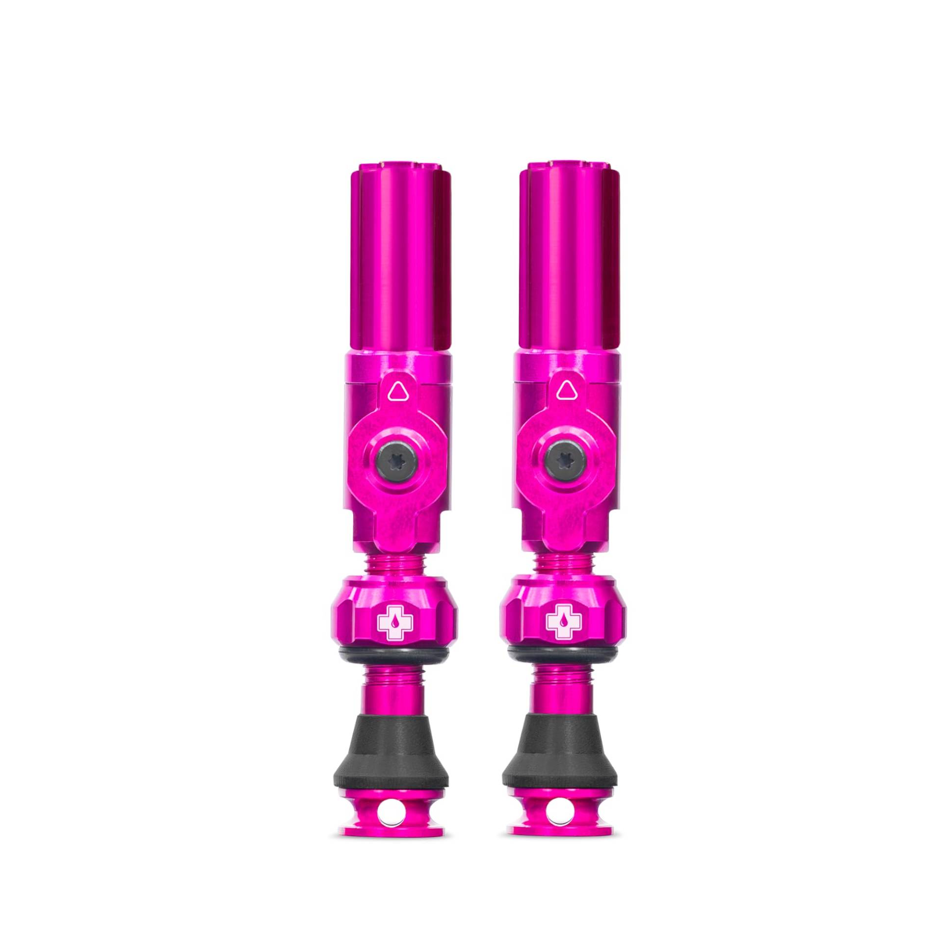 Muc-Off Big Bore Hybrid Tubeless Valves, Pink 30mm - Precision Engineered Dust Caps for Bikes with Revolutionary Airflow Technology - Schrader Valve Caps for Tubeless MTB/Road/Gravel Bikes von Muc-Off