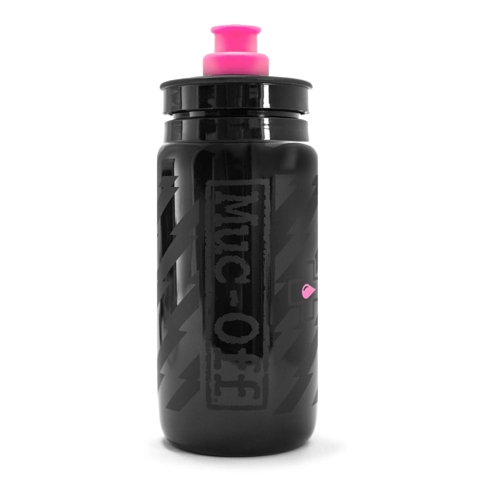 Muc-Off Elite Fly Wasserflasche Schwarz, 550 ml – Leichte, BPA-freie Trinkflasche Sport – Trinkflasche mit Ergonomischem Verschluss für Leichten Wasserfluss - 100% Recycelbar von Muc-Off