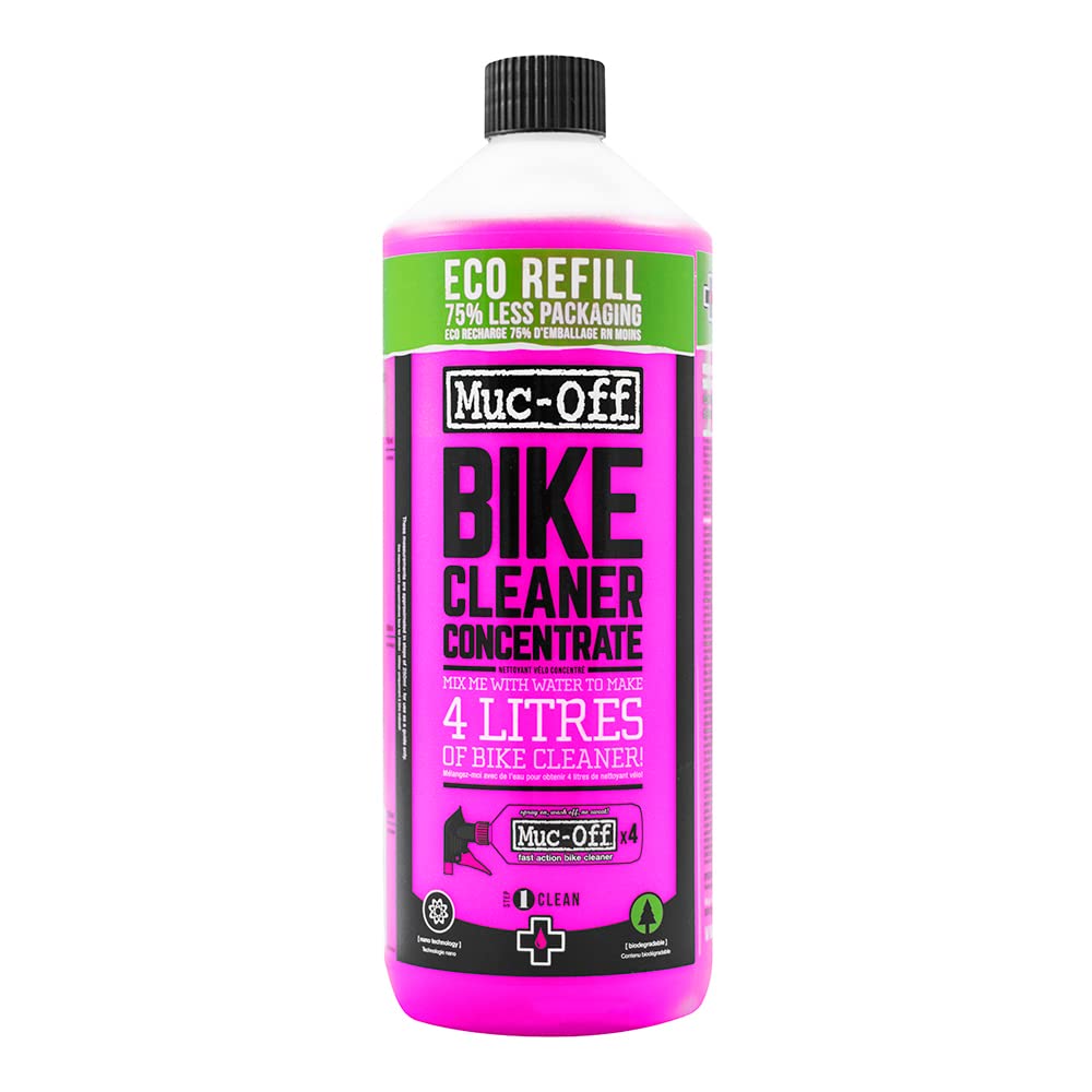 Muc Off Fahrradreiniger Konzentrat , 1 Liter - Hochwirksam, Biologisch Abbaubar, Nano Gel Nachfüllpackung Muc Off Bike Cleaner- Zur Verdünnung mit Wasser für 4 Liter Fahrrad Reinigungsmittel von Muc-Off