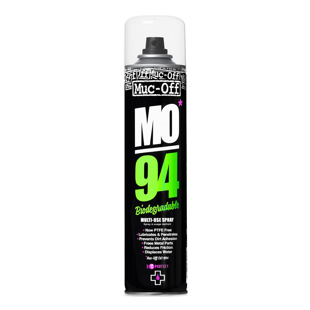 Muc Off MO-94, 400 ml- Biologisch Abbaubares Mehrzweck Rostschutz und Schmierfett Spray - Sprühfett Verdrängt Wasser, Verhindert Rost, Löst Festsitzende Teile - Muc Off Bike Cleaner Fahrradreiniger von Muc-Off