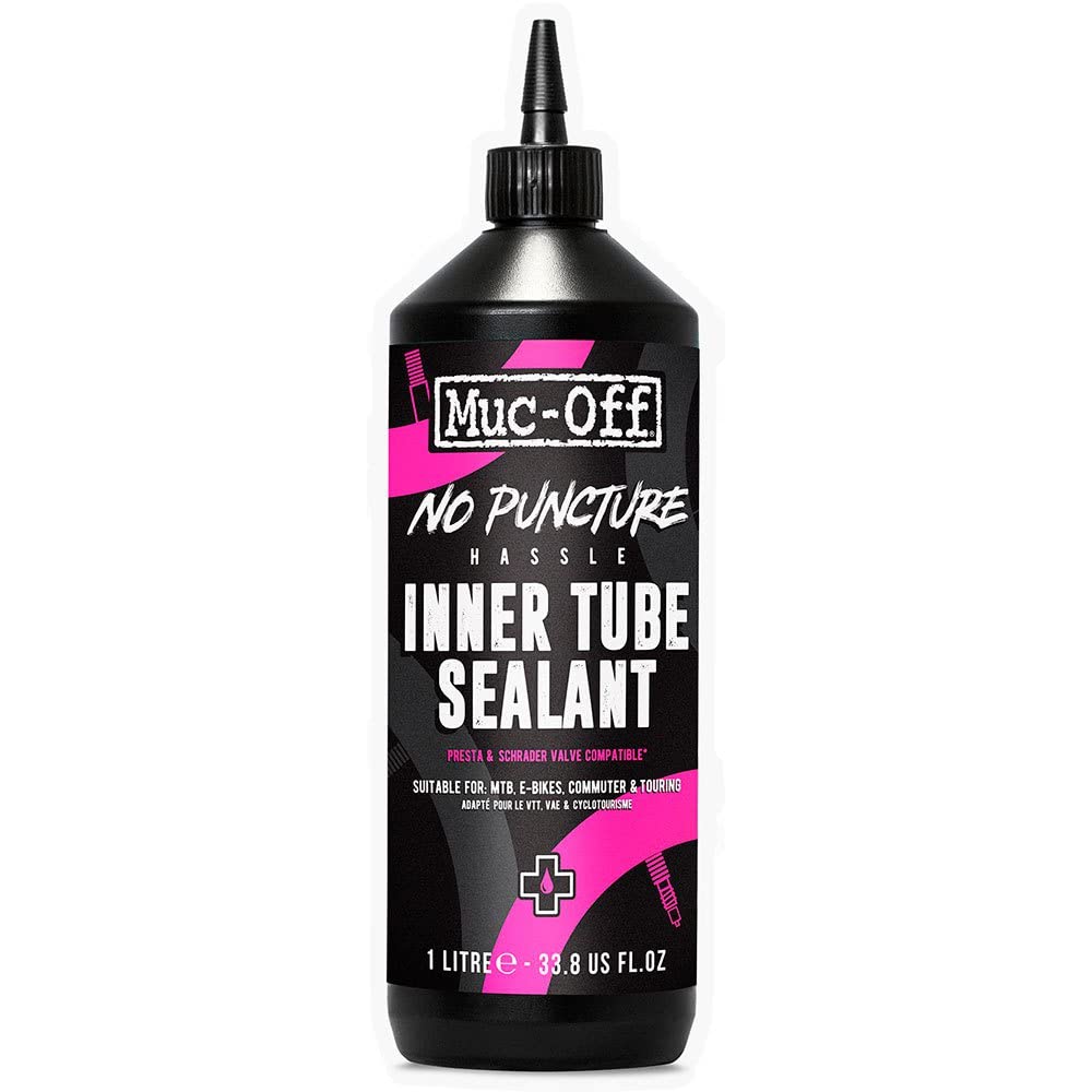 Muc-Off No Puncture Hassle Inner Tube Sealant Reifendichtmittel, 1L - Hochwertiges Fahrradreifendichtmittel für die Reparatur von Innenschläuchen mit Löchern von bis zu 4 mm von Muc-Off