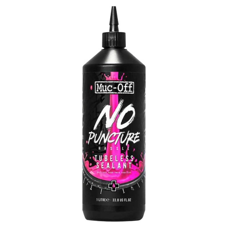 Muc Off No Puncture Hassle Tubeless Sealant Reifendichtmittel, 1 l - Hochwertiges Reifendichtmittel für Schlauchlose Fahrradreifen mit UV-Tracer-Farbstoff, Dichtet Risse und Löcher Bis Zu 6 mm ab von Muc-Off