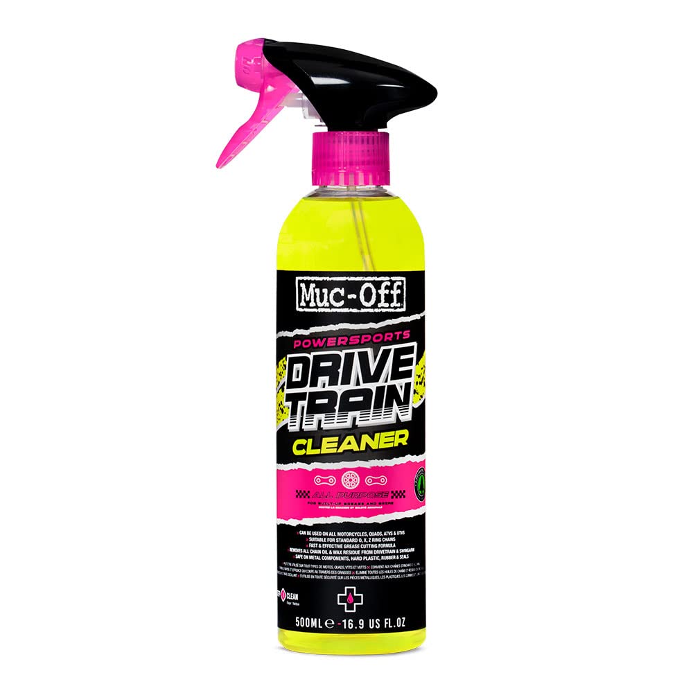 Muc-Off Powersports Antriebsstrangreiniger, 500 Milliliter – Allzweck, Biologisch Abbaubares Entfettungsspray – Geeignet für Motorräder, Quads & ATVs von Muc-Off