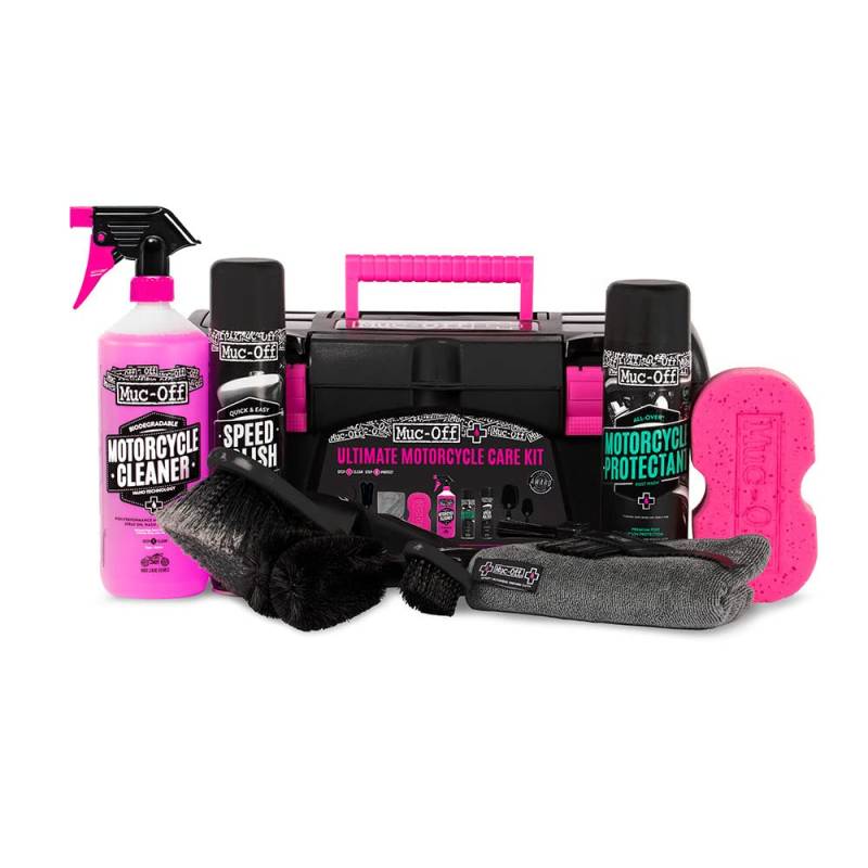 Muc-Off Ultimates Motorrad Pflegeset - Must-Have Motorrad Zubehör für Reinigung, Schutz und Ölen Ihres Motorrads – Enthält Motorrad Reiniger, Motorrad Politur, Microfasertuch und Mehr von Muc-Off