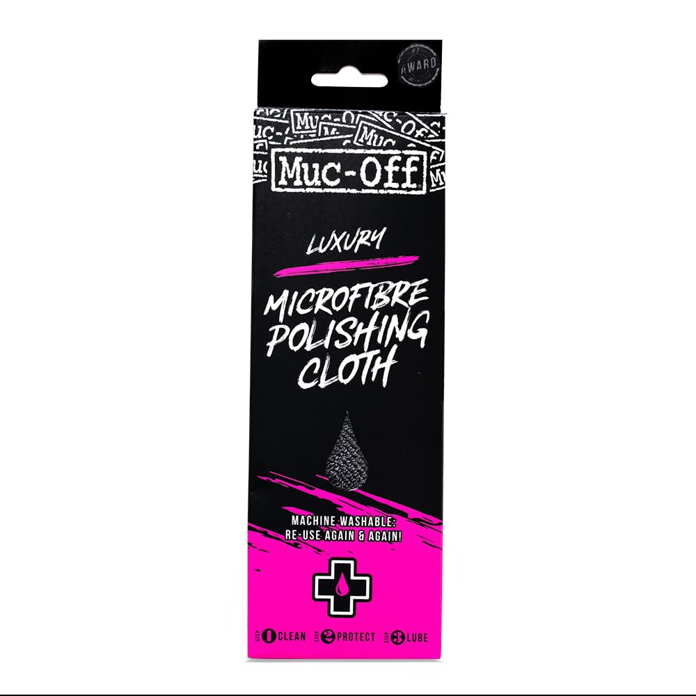 Muc-Off Premium Mikrofasertuch - Hochwertiges Weiches Putztuch zum Reinigen und Polieren von Fahrrad und Motorrad – Fängt Schmutz Effektiv ein und Absorbiert Wasser Gegen Kratzer – Motorrad Zubehör von Muc-Off