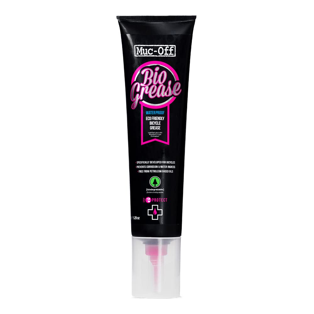 Muc Off Bio Grease, 150 g - Wasserabweisendes, Biologisch Abbaubares Sprühfett - Fahrrad Schmierfett für die Fahrradmontage - Reduziert die Reibung Beweglicher Teile von Muc-Off