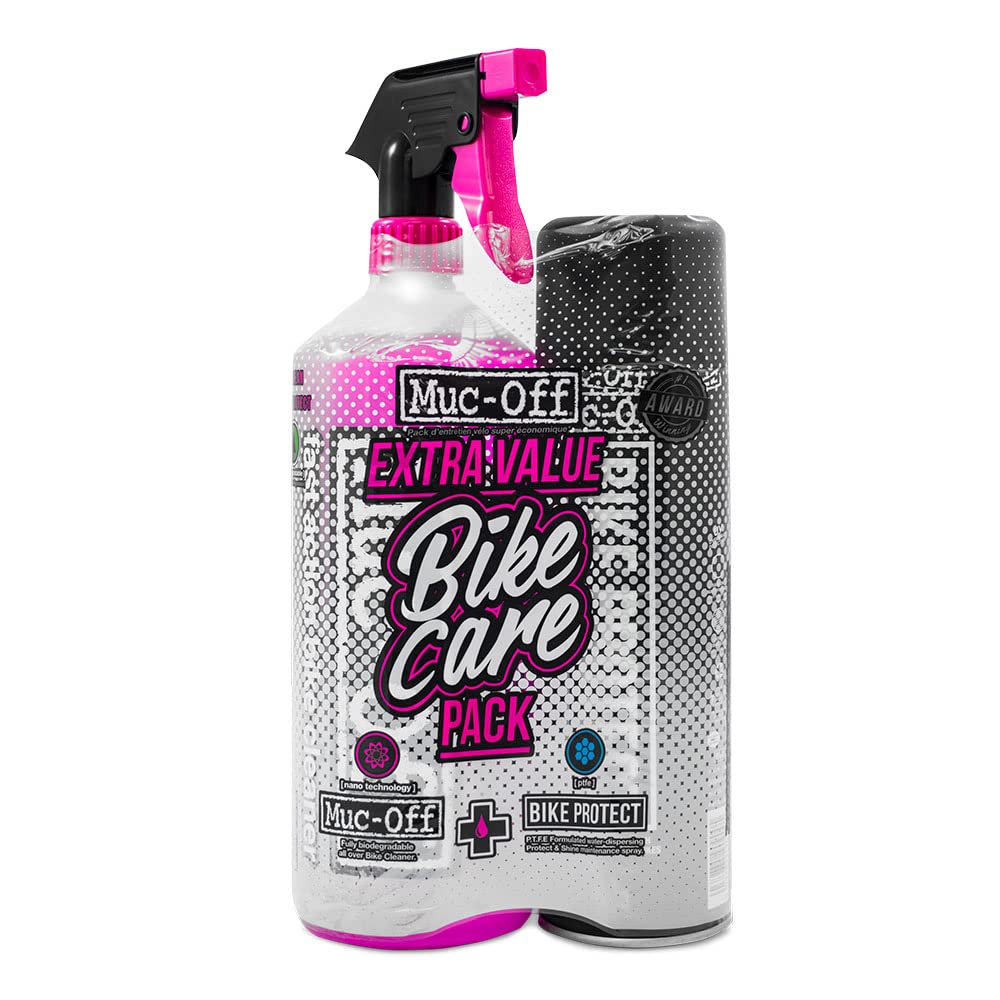 Muc-Off Care Duo Fahrrad Reinigungsset – Fahrrad Zubehör zur Reinigung und zum Schutz Ihres Fahrrads – Fahrrad Pflegeset mit 1 l Bike Cleaner und 500 ml Bike Protect für Schutz Nach Der Reinigung von Muc-Off