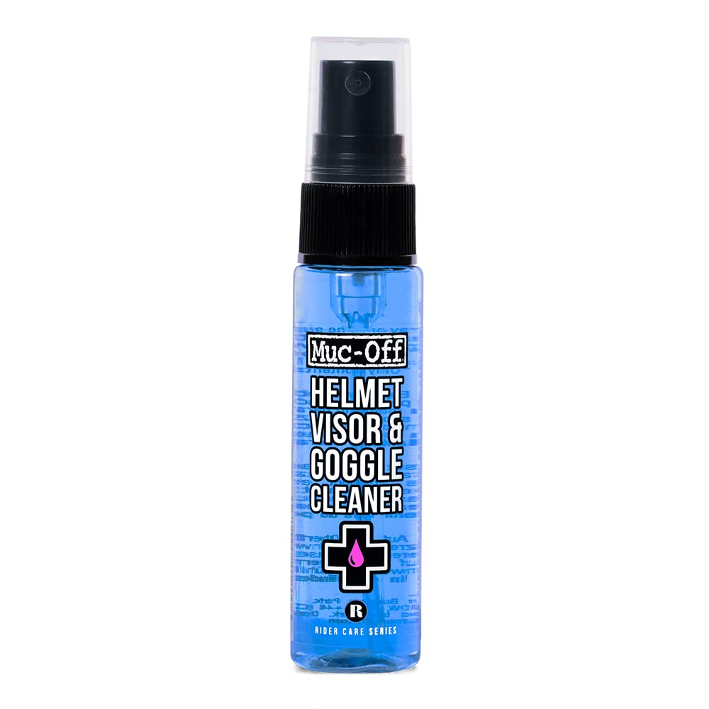 Muc-Off Helm-, Visier- und Brillenreiniger, 30 ml - Antibakterielles, Biologisch Abbaubares Reinigungsmittel Desinfektionsmittel Spray für Fahrrad- und Motorradhelme und Brillen von Muc-Off