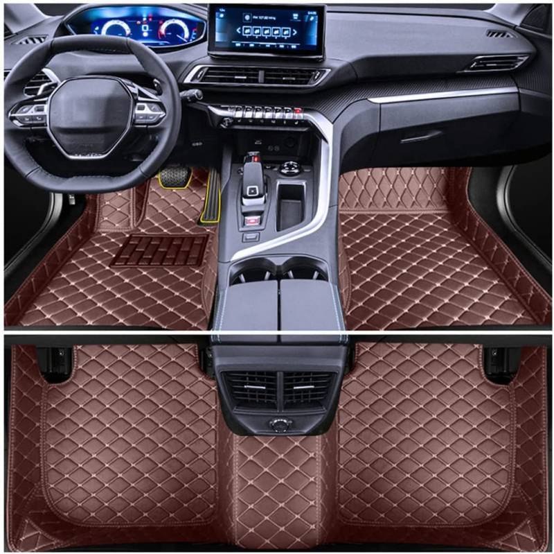 Muchkey Auto Fußmatten Leder Bodenmatte für BMW X5 E70 2000-2024 Allwetter Fussmatten Set Zubehör Fußmatte Coffee von Muchkey