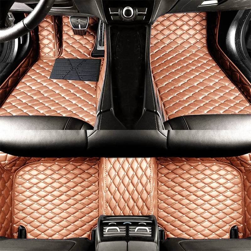 Muchkey Custom Auto Fußmatten für 99% Automodelle Fussmatten All-Schutz Leder wasserdichte Auto Zubehör Golden von Muchkey