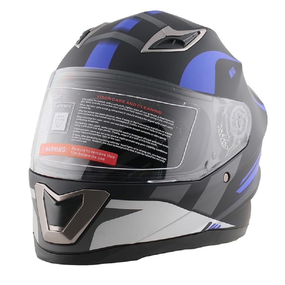 Integralhelm AERO AHP blau – Motorradhelm für Kinder, ABS-Schale, robuster Kinderhelm für Downhill, Quad und Motocross (M) von Mud Defeater Motor