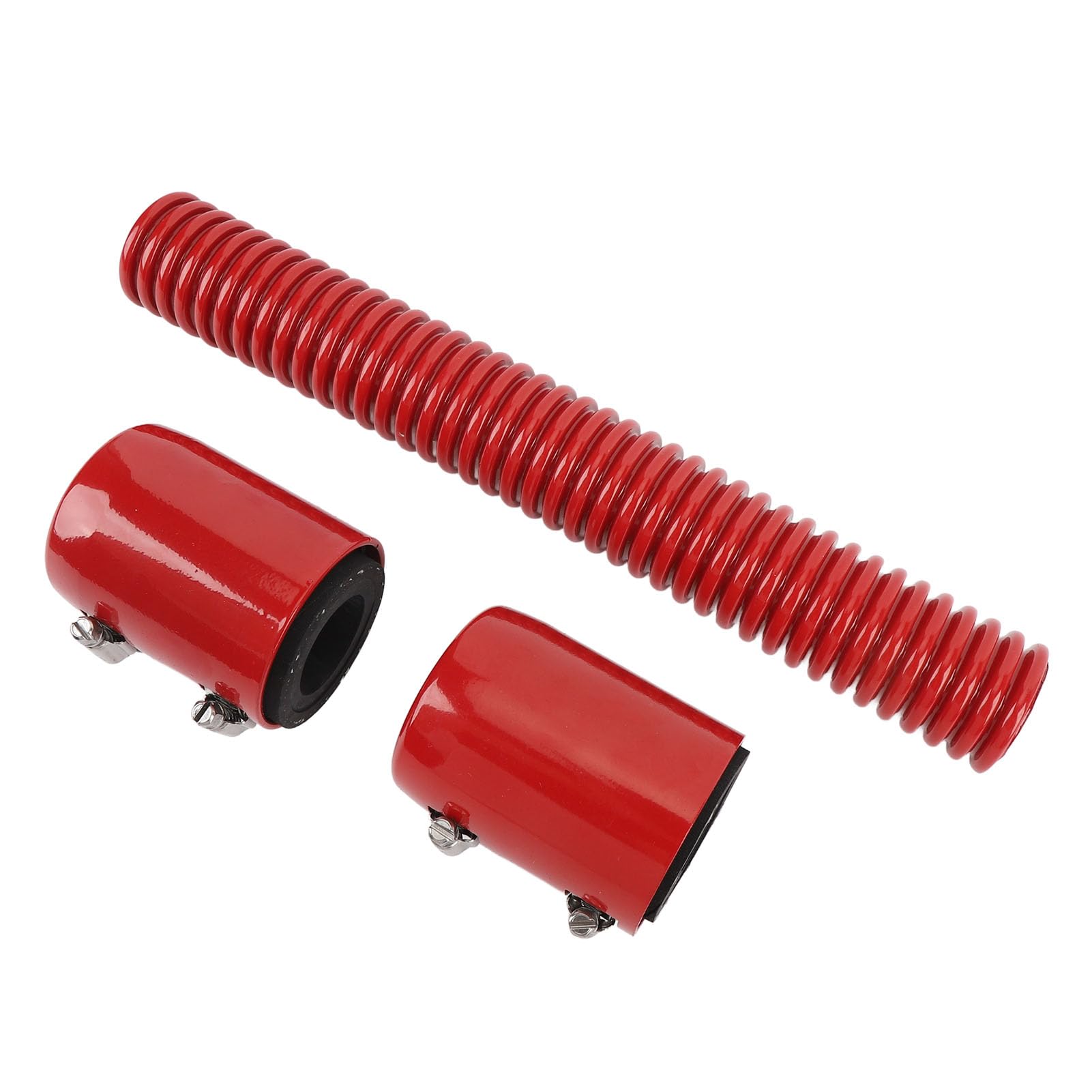 Kühlerschlauch-Set aus Edelstahl, Einfach zu Installieren, Effizientes Kühlset für 1-1/4-Zoll-Schläuche, aus Edelstahl, Flexibel, Erhöht die Kühleffizienz des Motors. (Rot) von Mulcort