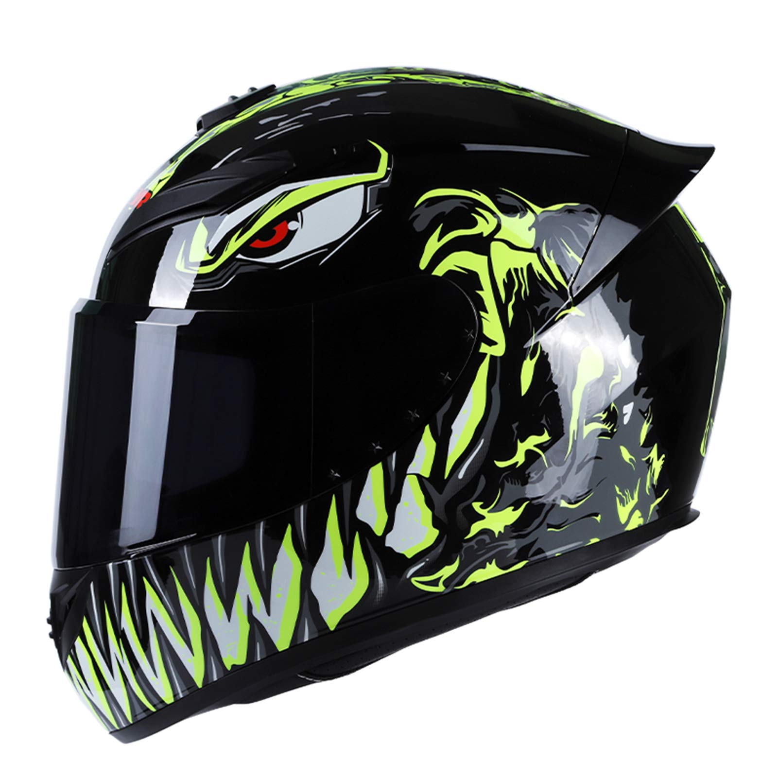 Mulcort Motorrad-Fahrradhelm, Integralhelm, modisch, leicht, für Motorradrennen, Unisex, Erwachsene, Coole Fahrerausrüstung, Four Seasons, Neuer Street-Touring-Motorradhelm von Mulcort