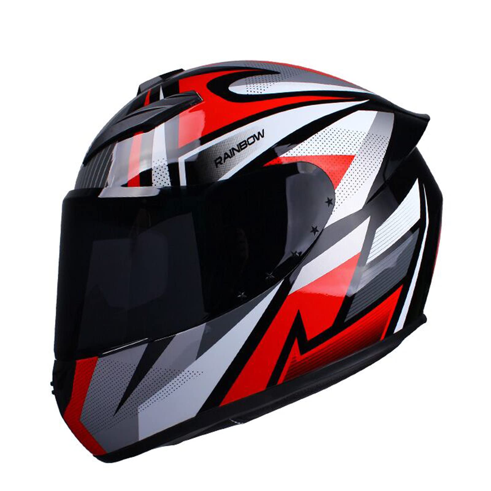 Mulcort Motorradhelm Full Face Rapid Street Helm Unisex Erwachsene Cool Rider Equipment Four Seasons New Street Touring Motorradhelm Style D Größe L von Mulcort