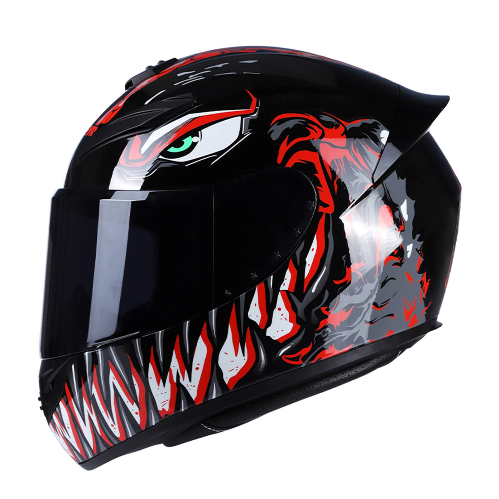 Mulcort Motorradhelm Integralhelm, schnelle Straße, Unisex, Erwachsene, cool, Reiter, Ausrüstung, vier Jahreszeiten, neuer Motorradhelm für Street Touring von Mulcort